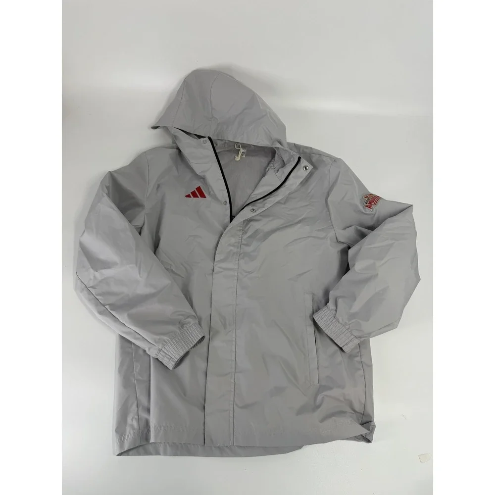 Kansas City Chiefs Ambassadors Adidas Hooded‎ Jacket Size Medium M New Grey